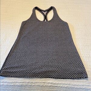 Lululemon Cool Racerback II Tank in Monochromic Black - Size 8